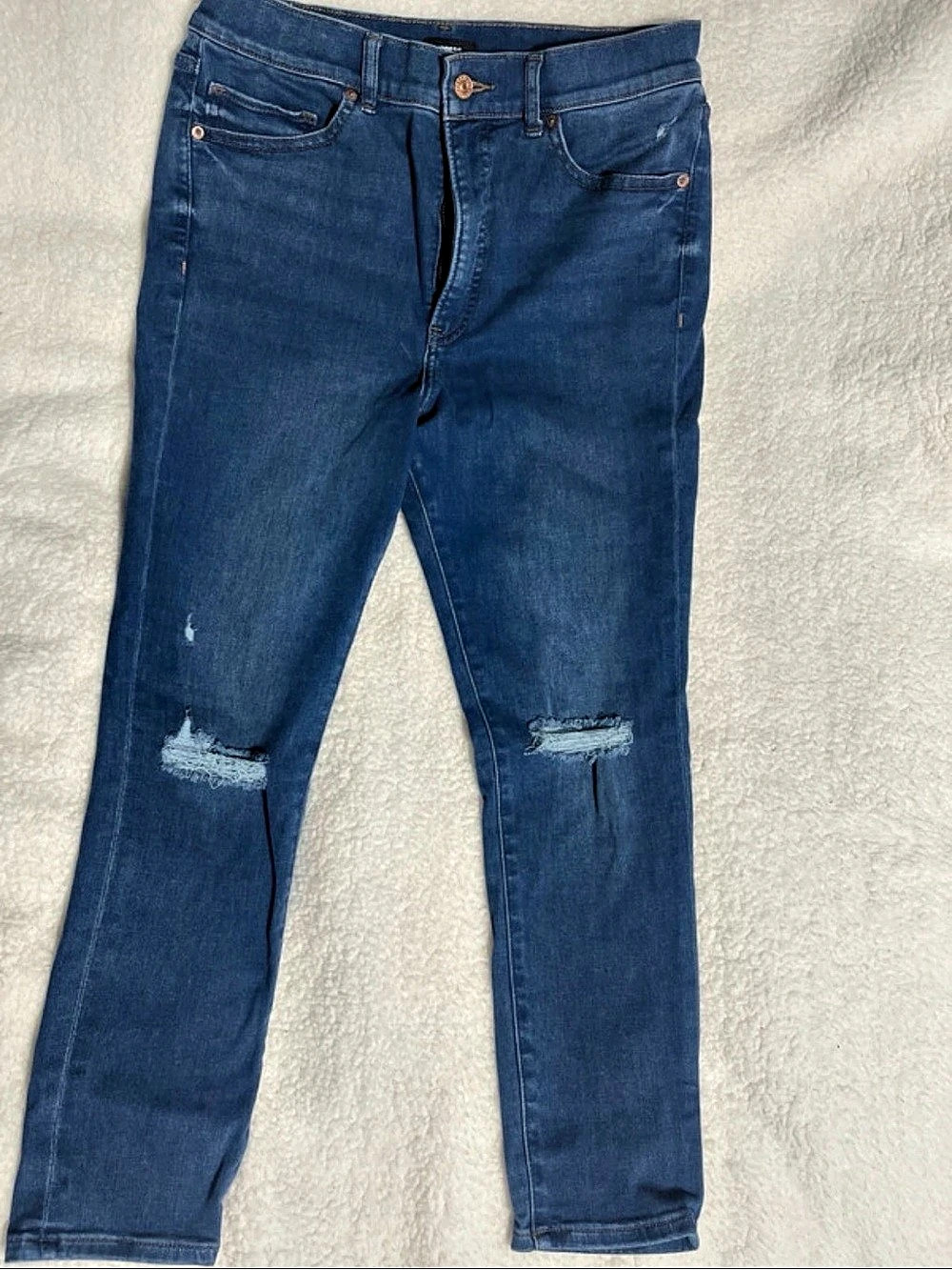 Express Skinny High Rise Jeans Blue Waist 10S